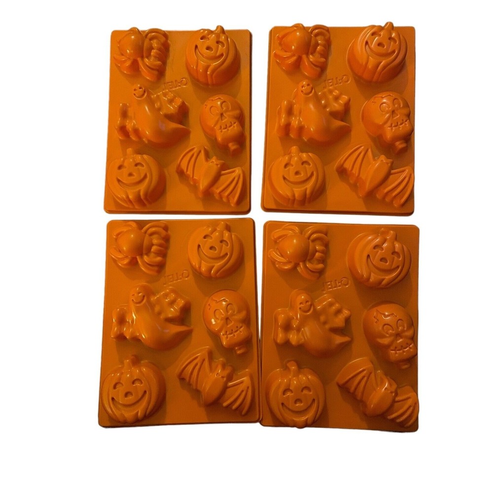 COPY - Jello Jigglers Mold Halloween Party JELLO SHOT Mold, 6 Designs - Lot Of 4
